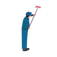 People painting unique design with blank background vector