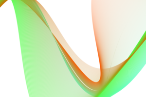 green and orange wave transparent background png
