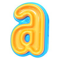 Blue With Yellow Font a 3D Rendering png