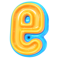 Blue With Yellow Font e 3D Rendering png