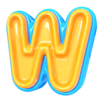 Blue With Yellow Font w 3D Rendering png