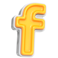 White With Yellow Font f 3D Render png