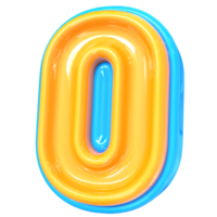 Blue With Yellow Font o 3D Rendering png
