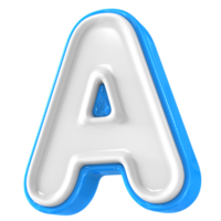 Blue With White Font A 3D Render png