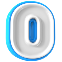 Blue With White Font o 3D Rendering png