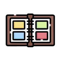a notebook with colored squares on it vector