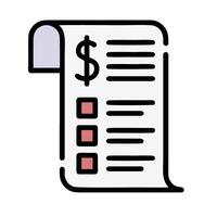 A check list with a dollar sign on it vector