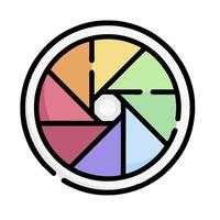 a colorful wheel with a circular shape vector