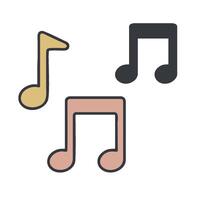music notes icon illustration vector