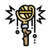 a golden and black sword with a lightning bolt coming out of it vector