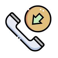 a phone with an arrow pointing to it vector