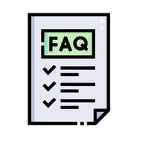 faq document with check mark illustration vector