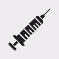 syringe icon silhouette illustration icon on a white background vector