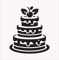 Simple Cake Silhouette for Pancake Day Design Projects vector