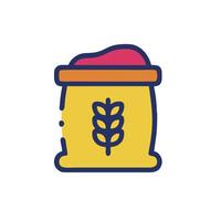 a jar with wheat in it, with a red stem vector