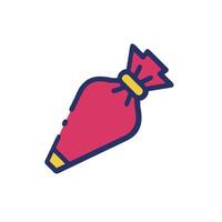 a pink bag with a bow on it vector