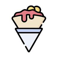 ice cream cone icon illustration vector