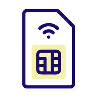 a sim card with a wifi icon vector
