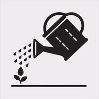 Watering Can Graphic Minimal Silhouette Design vector