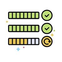 a green check mark, a green check mark, and a green check mark vector