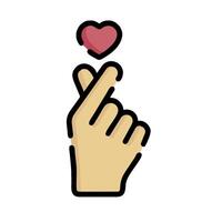a hand with a heart in it's hand vector