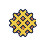 a yellow and blue pie with a cross on it vector