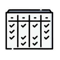 a calendar with check marks on it vector