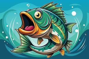 Fish fishing game for android vector