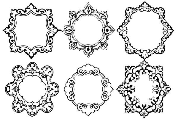 Set of ornate frames