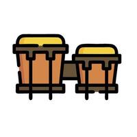 a pair of drums on a white background vector