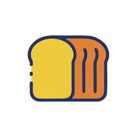 a slice of bread with a slice of cheese on it vector
