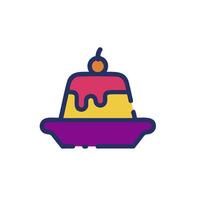 cake icon with a candle on top of it vector