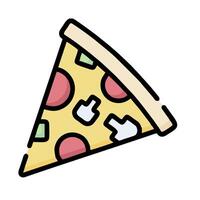 a slice of pizza with a slice missing vector