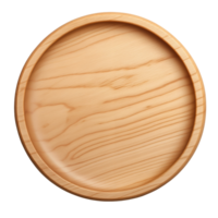 photo of a round wooden plate with a light, natural wood grain and smooth, gently rounded edges, perfect for Scandinavian-style dining, eco-friendly kitchenware, rustic home decor, and minimalist png