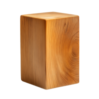 photo of a rectangular wooden podium with natural wood grain and knots ideal for presentations product display or decorative element in design emphasizing organic textures and rustic aesthetics png