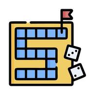 A game of dominoes with a flag and a red dot vector