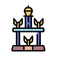 A statue of a man with a crown on top of a pedestal vector