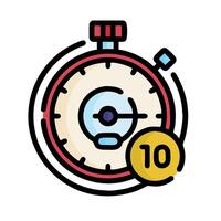 a stopwatch with a 10 on it vector
