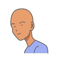 a cartoon man with a bald head vector