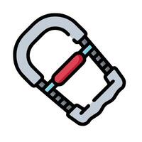 A red and blue clip on a white background vector