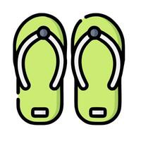 a pair of flip flops with a white strap vector