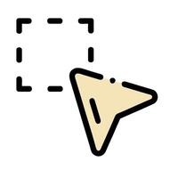 A triangle with a square in the middle vector
