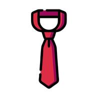 a red tie with a black bow on it vector