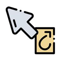 A mouse pointing at a piece of paper with a 5 on it vector