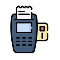 A credit card reader and a receipt vector