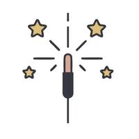 a sparkler with stars on it vector