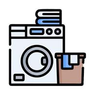 A washing machine and a trash can vector