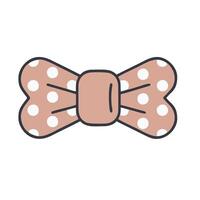 a bow tie with polka dots on it vector