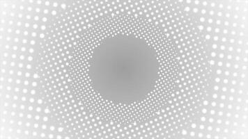 White and Black color circular dots design forming 3d depth abstract modern geometrical background video