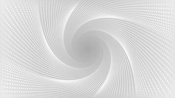 White and Black color circular dots 3d depth hi-tech tunnel futuristic background video